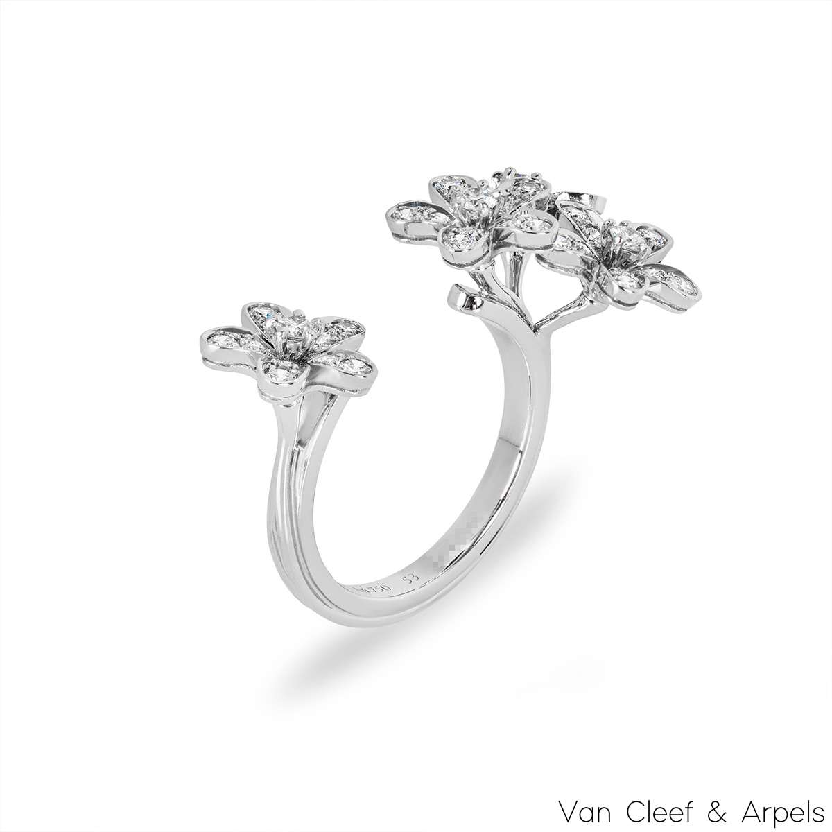 Van Cleef Arpels White Gold Diamond Socrate Ring VCARB14500 Rich 